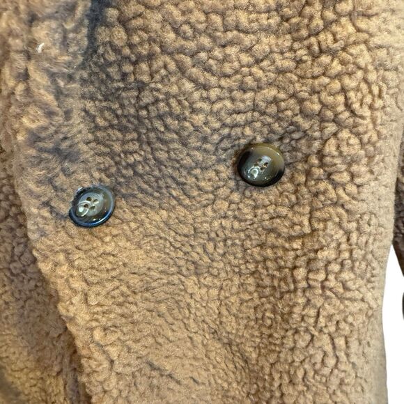 Parisian Teddy Coat Faux Shearling Mocha Longline US 6 (UK 10) NWT - Picture 5 of 16